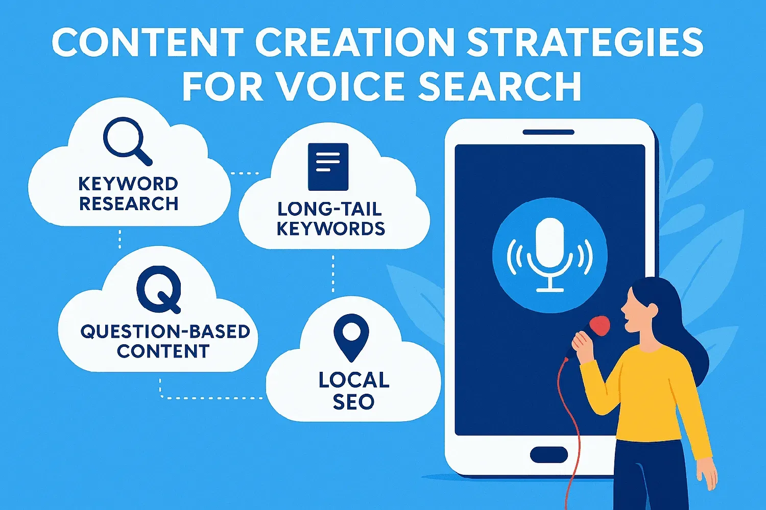 An illustration of content creation strategies for voice search.