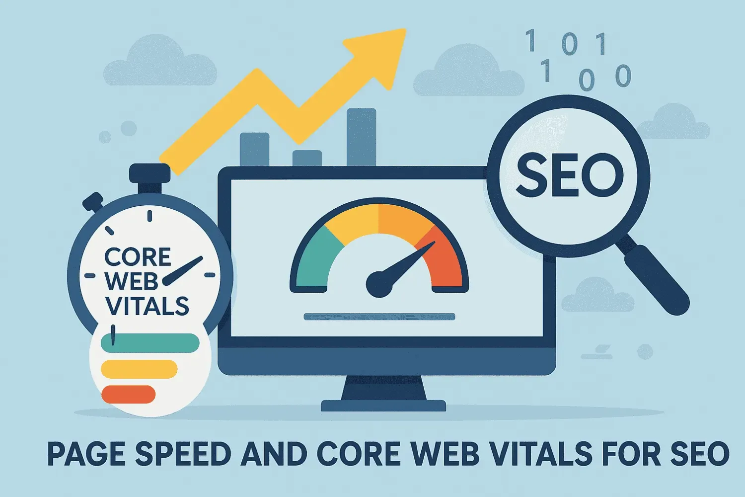 An image illustrating the importance of page speed and core web vitals for SEO