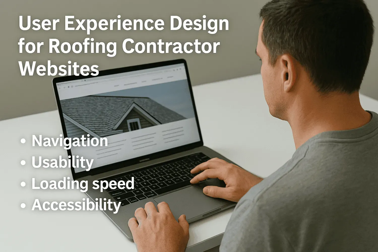 User experience design for roofing contractor websites.