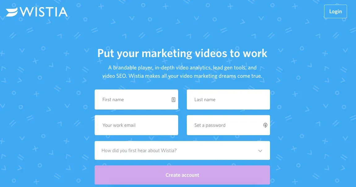 Good website landing page.