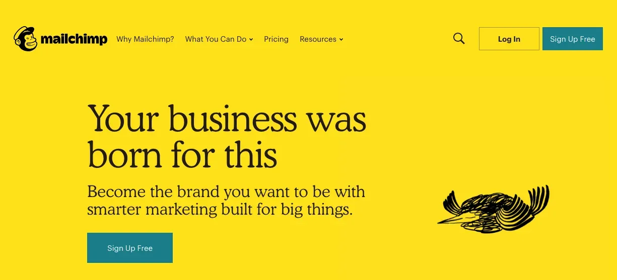 Mailchimp email template.