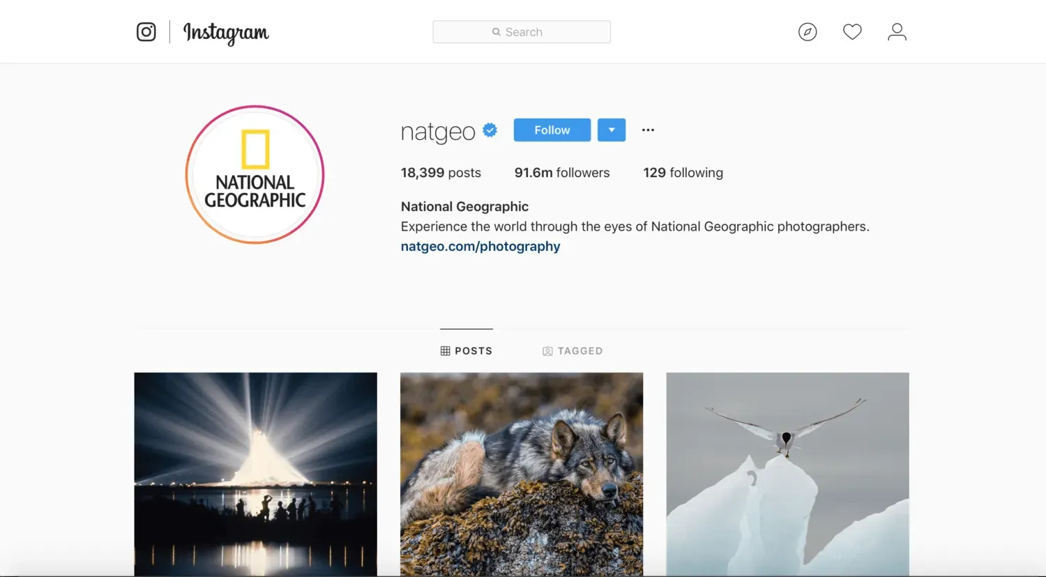 National geographic instagram.