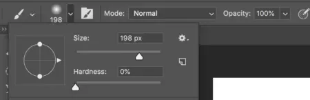 Photoshop brush settings.